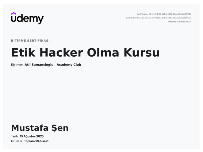 Mustafa Şen Siber Güvenlik